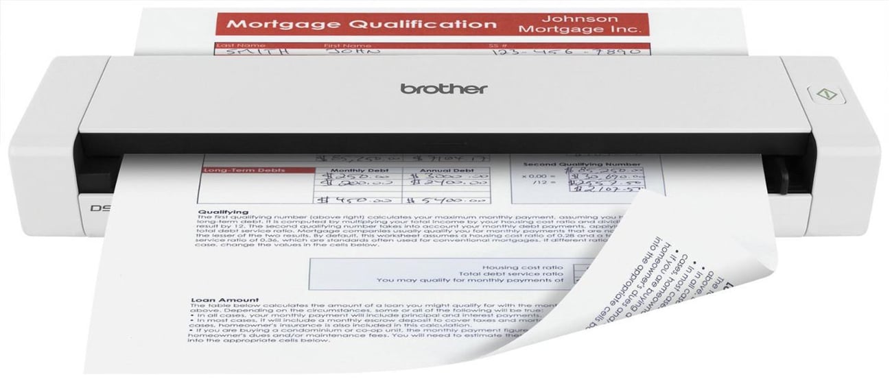 widok z przodu Brother DS720D