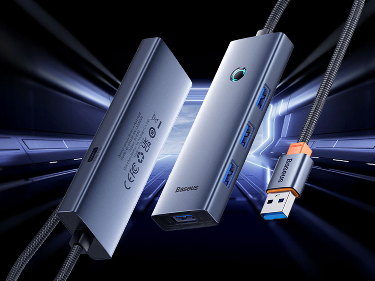 Baseus UltraJoy Series Lite 4-Port 50cm (USB - 4xUSB3.0, szary)