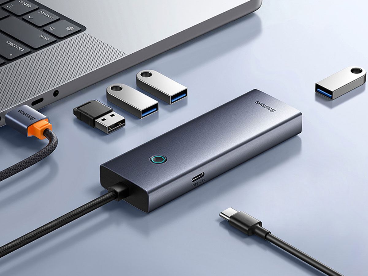 Baseus UltraJoy Series Lite 4-Port 100cm (USB - 4x USB3.0,szary)