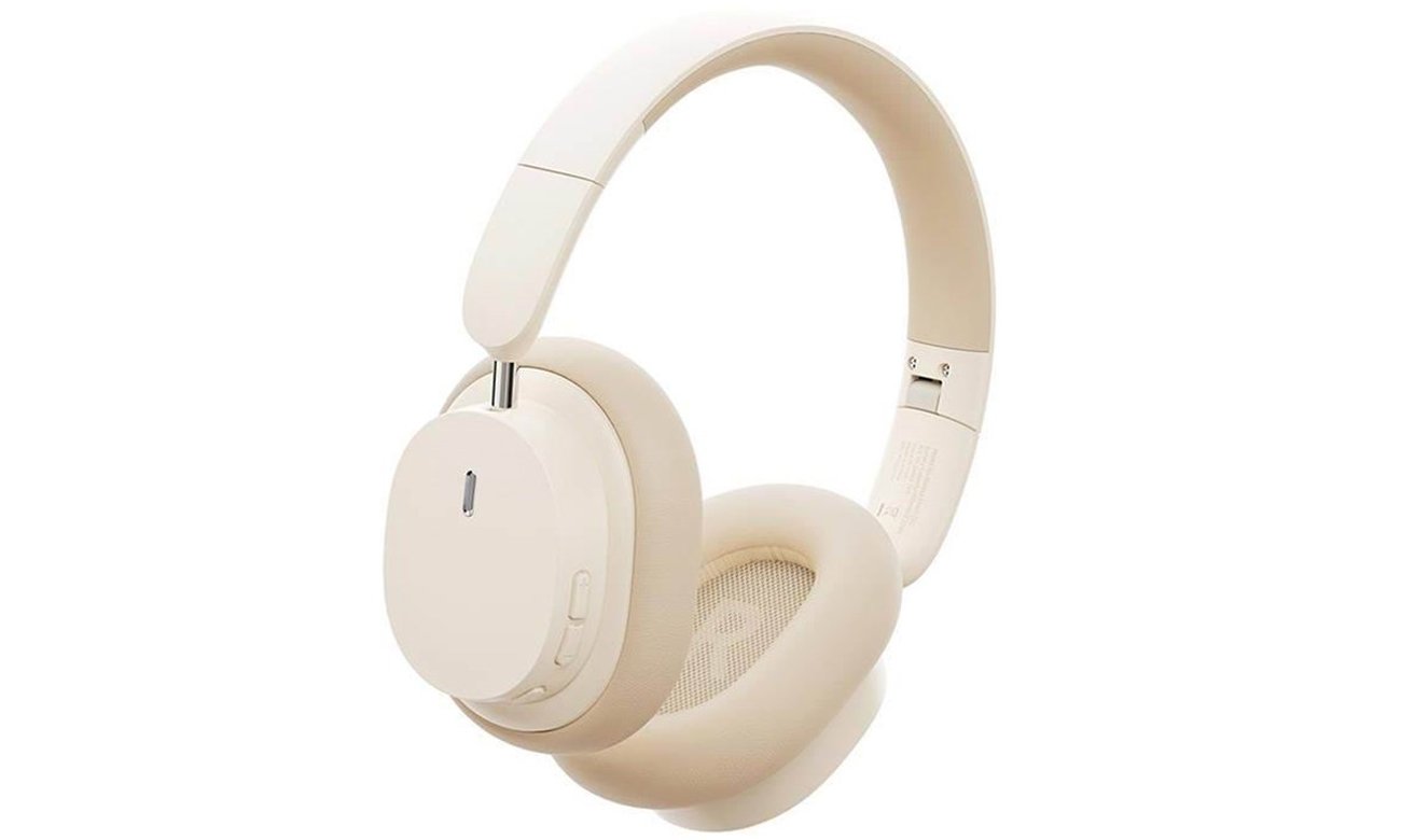 Słuchawki bezprzewodowe Baseus Bowie D05 Creamy-white - Widok od przodu pod kątem