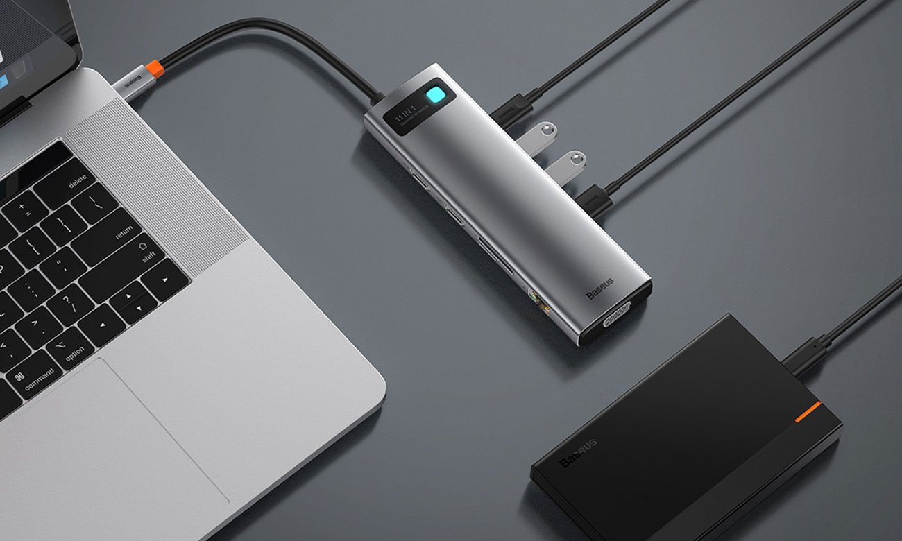 Baseus Metal Gleam Hub porty USB