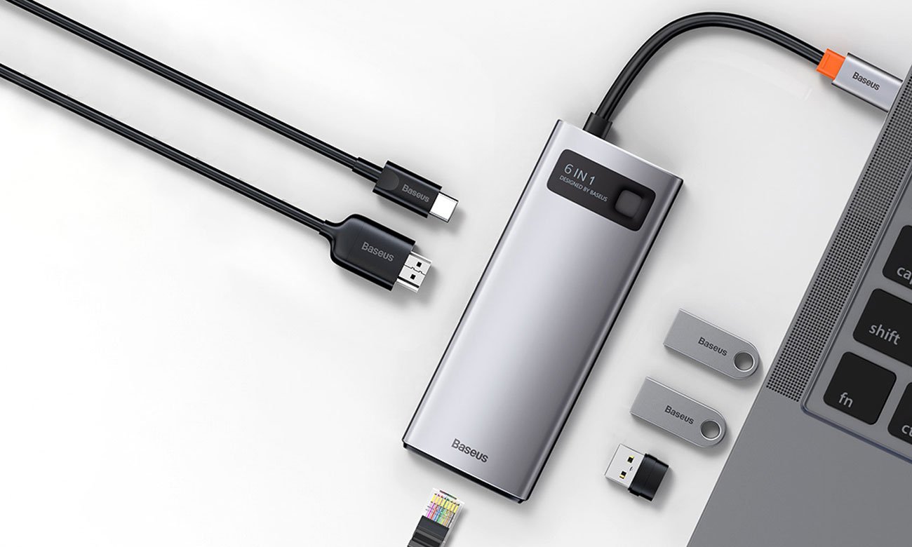 Baseus Metal Gleam Hub porty USB