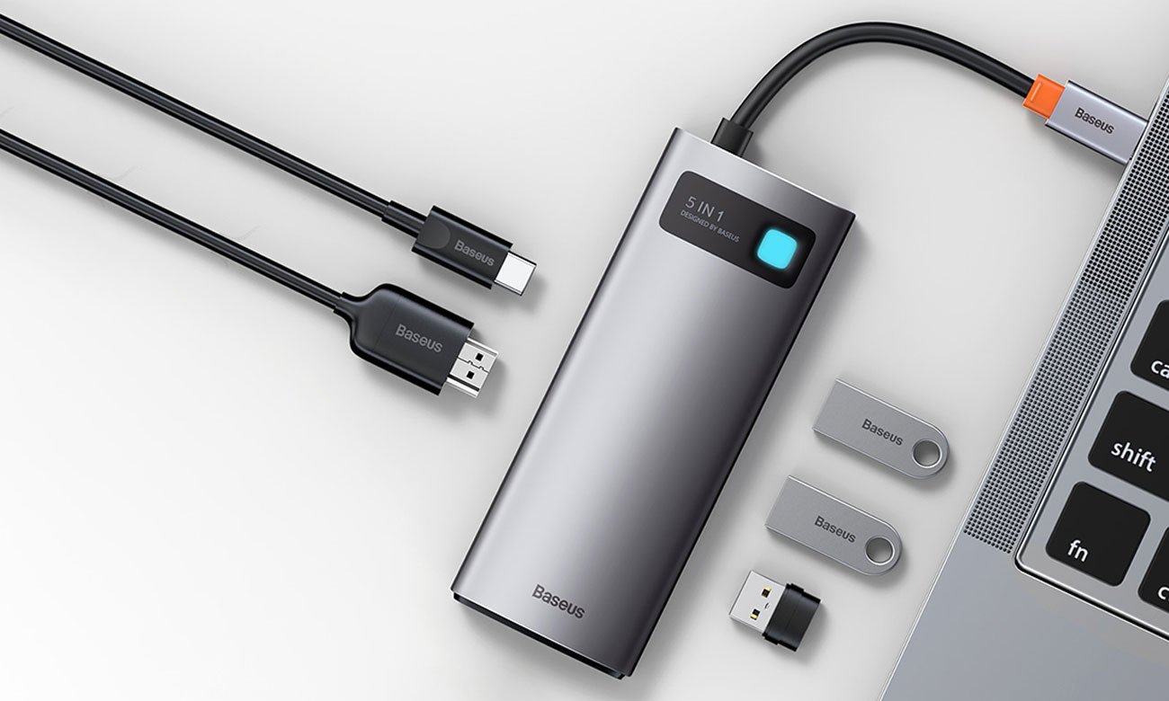 Baseus Metal Gleam Hub porty USB