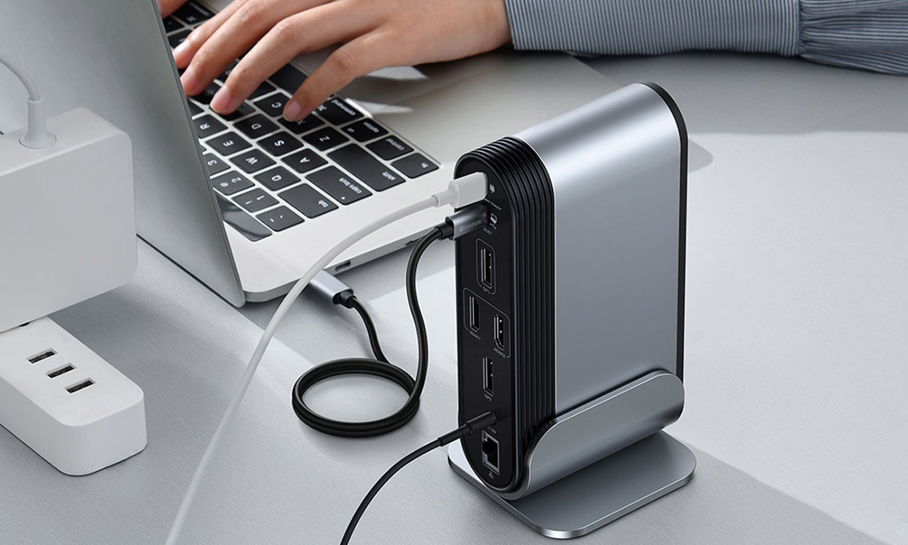Baseus USB-C Working Station 16w1 użytkowanie