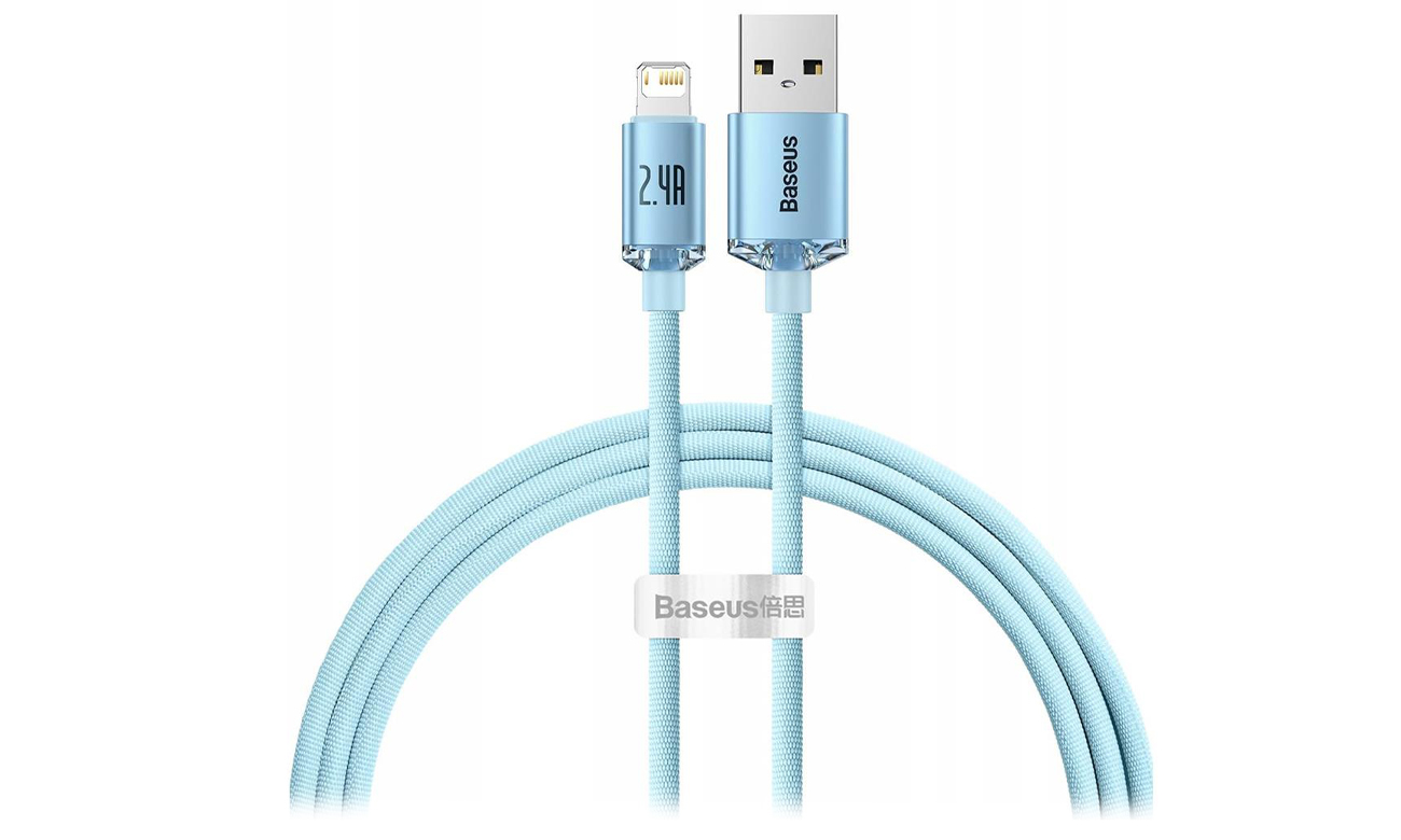 Kabel Baseus Lightning - USB-A Crystal Shine 2.4A 1,2m