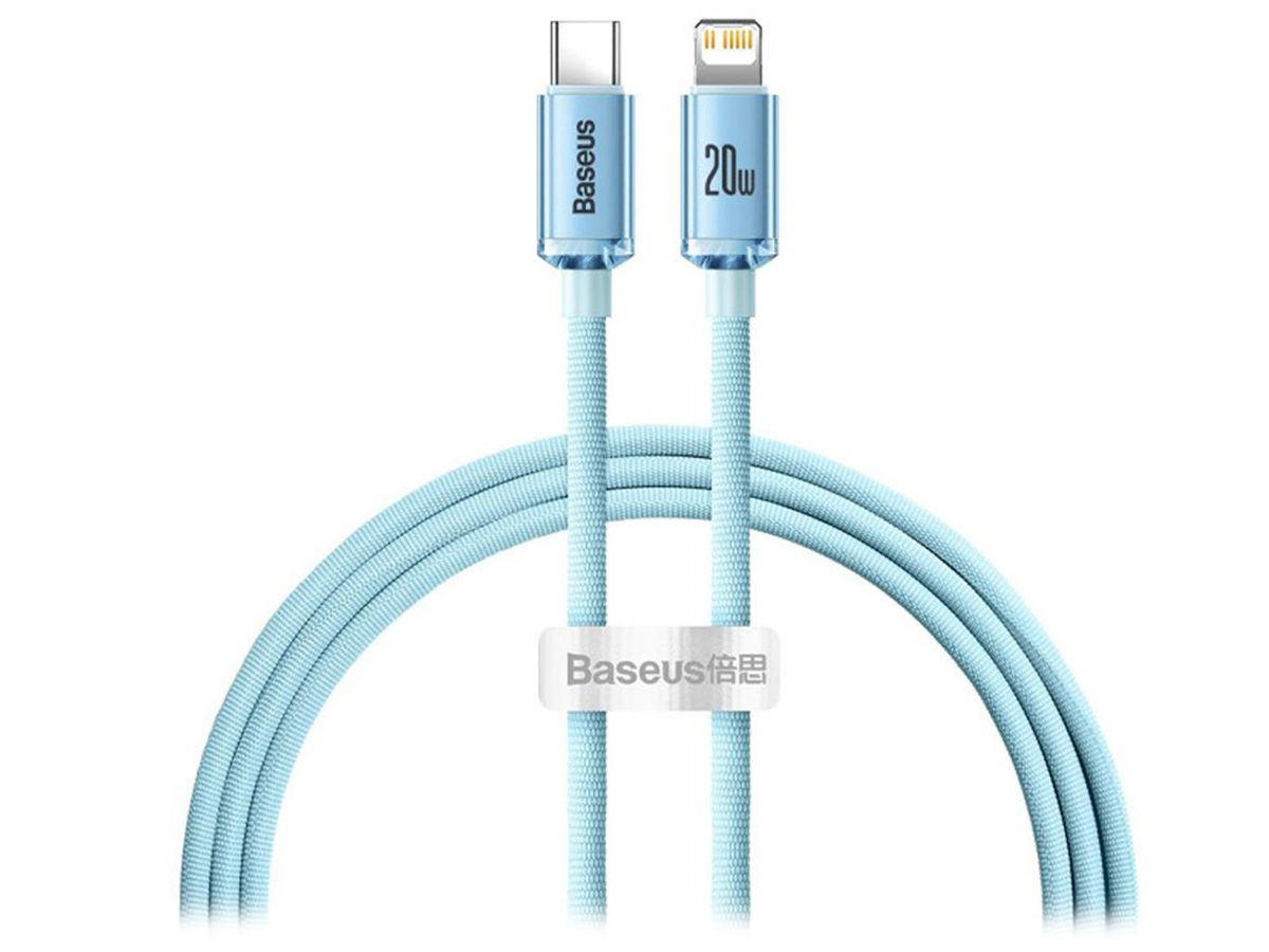 Baseus Kabel Lightning - USB-C Crystal Shine 20W 2m (różowy)