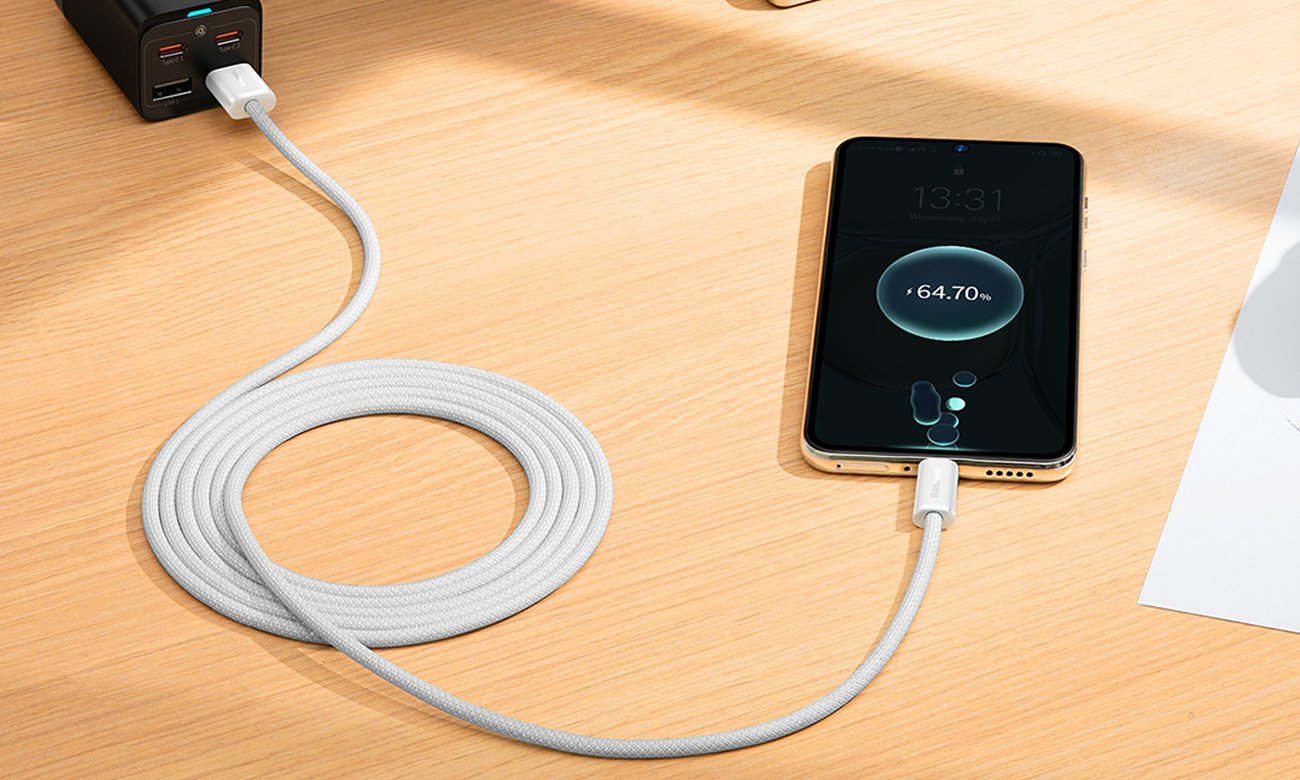 Kabel Baseus Dynamic Series - USB-C 100W 1m biały