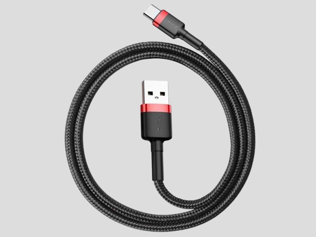 Kabel Baseus Cafule USB-A zu USB-C 0,5m Schwarz-Rot