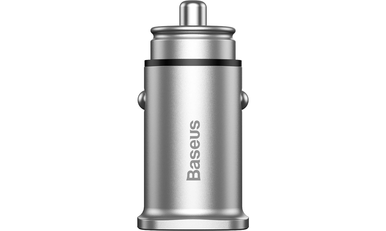 Baseus Ładowarka samochodowa 2x USB, QC 3.0 (srebrny)