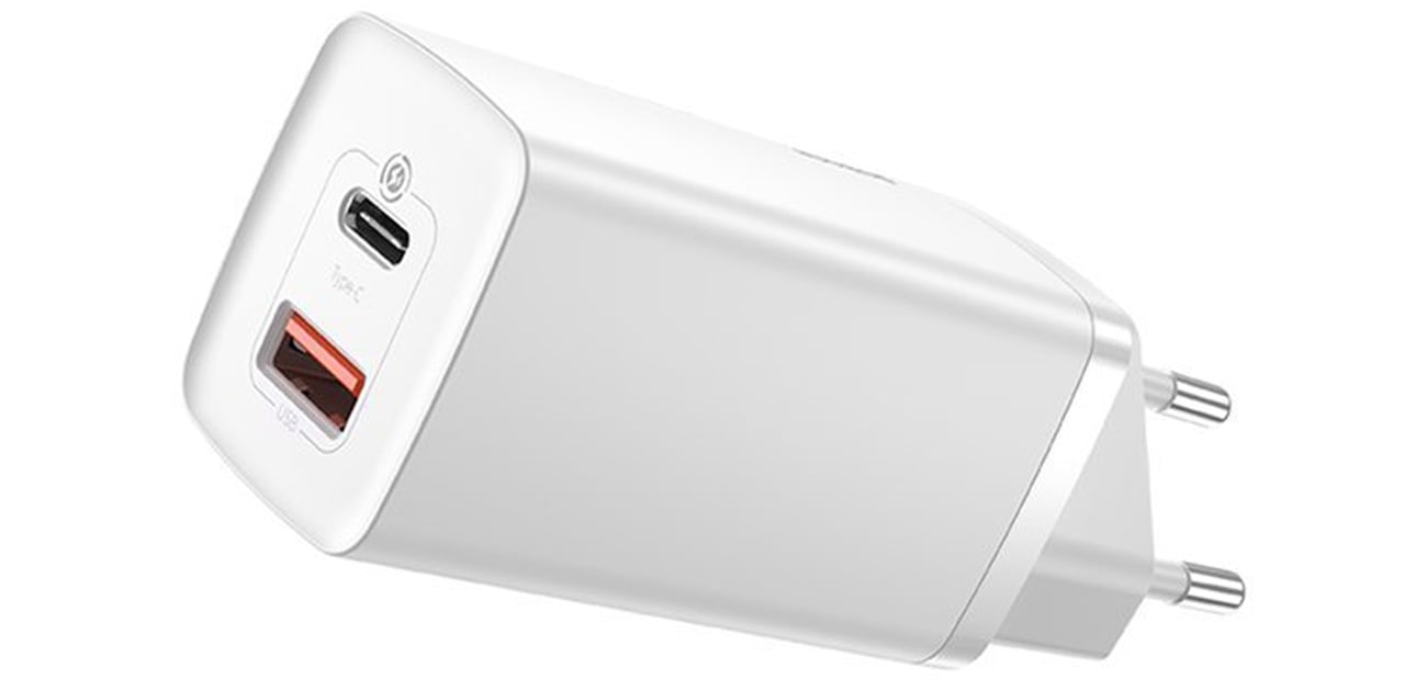 Netzteil Baseus GaN2 Lite USB-C USB-A 65W weiß