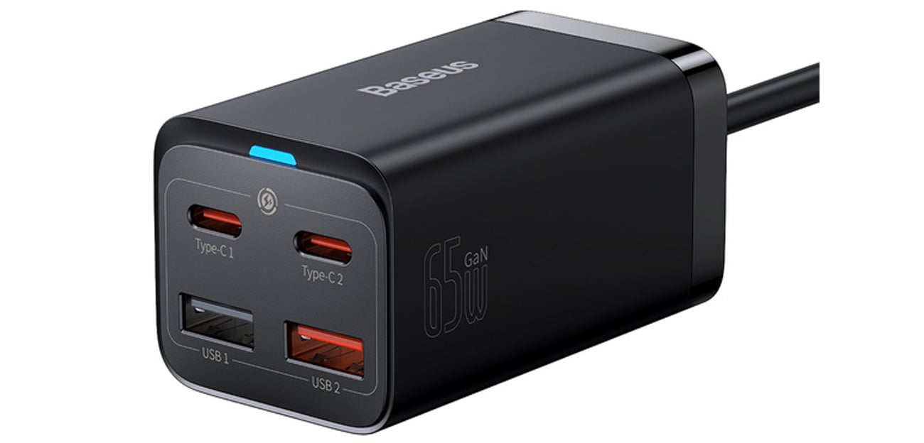 Baseus GaN3 Pro Netzladegerät 2x USB-C 2x USB-A 65W