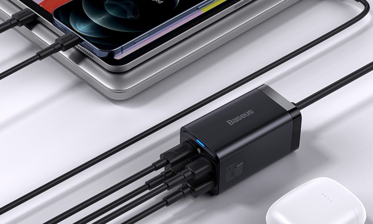 Baseus GaN3 Pro Netzladegerät 2x USB-C 2x USB-A 65W