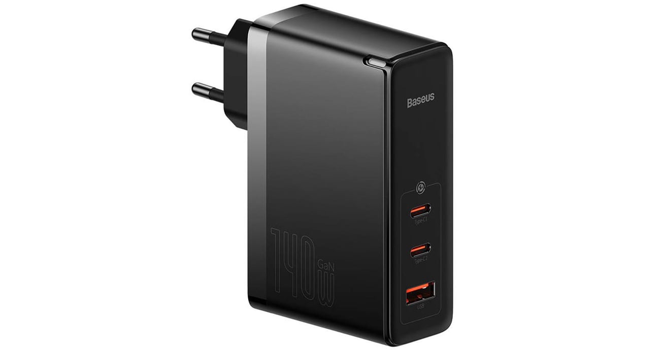 Netzteil Baseus GaN5 Pro 2xUSB-C + USB, 140W (schwarz)