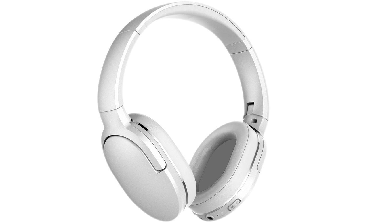 Słuchawki bezprzewodowe Baseus Encok D02 Pro Białe - Widok od przodu pod kątem