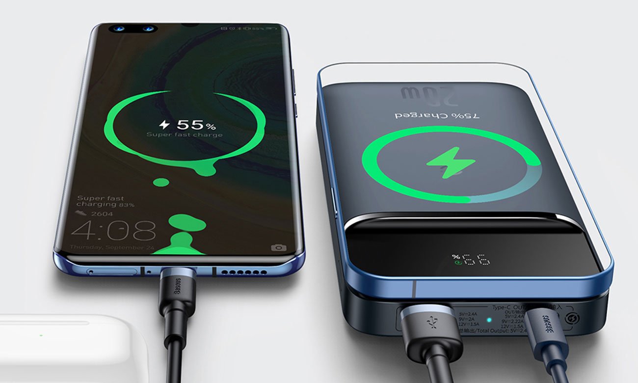 Baseus Magnetic Wireless Charging Power Bank 20W 10000mAh ładowanie