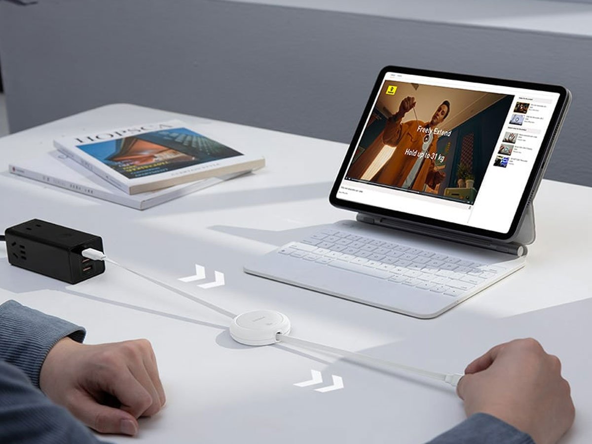 Baseus Free2Pull Mini Cable USB-C to USB-C 60W 1m White