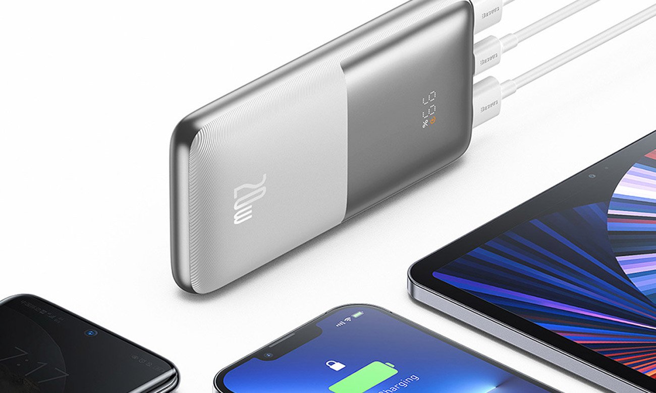 Powerbank Baseus Bipow Pro podłączone urządzenia
