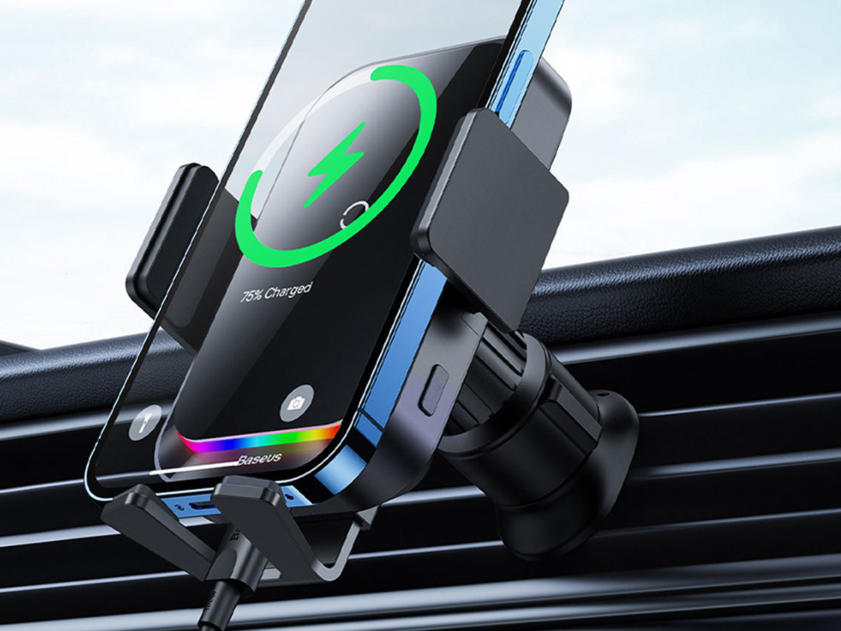 Halo Electric Wireless Charging Car Mount