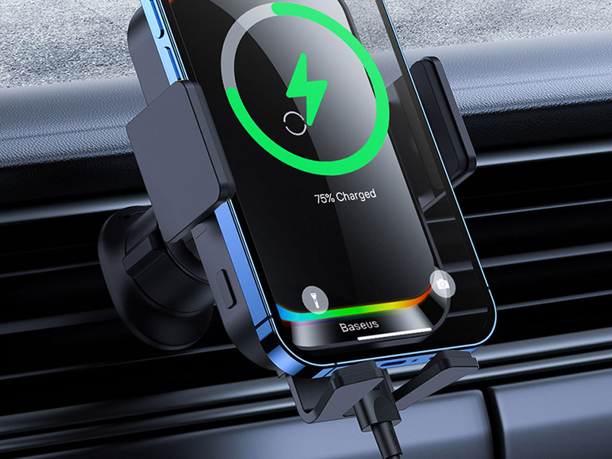 Halo Electric Wireless Charging Car Mount