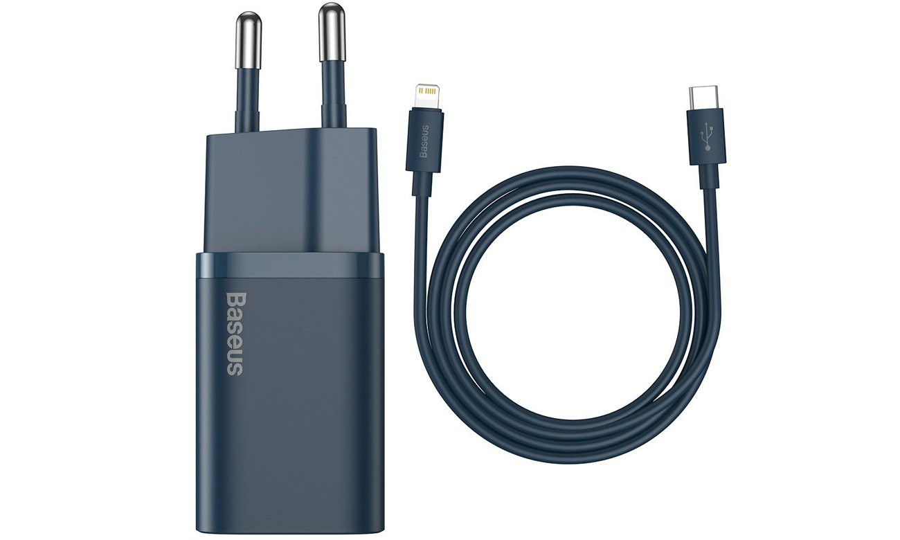 Ladegerät Baseus USB-C 20W + Lightning Kabel 1m