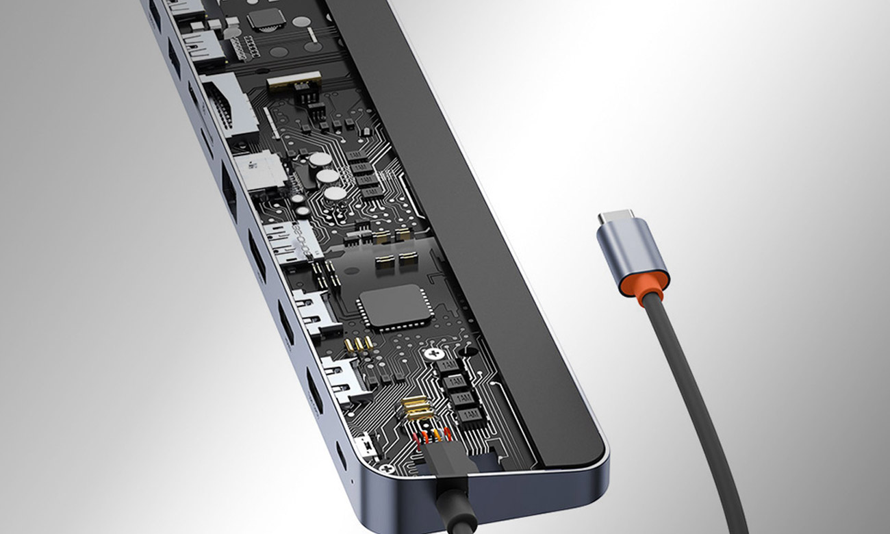 Hub Baseus USB-C - EliteJoy Gen2 wnętrze