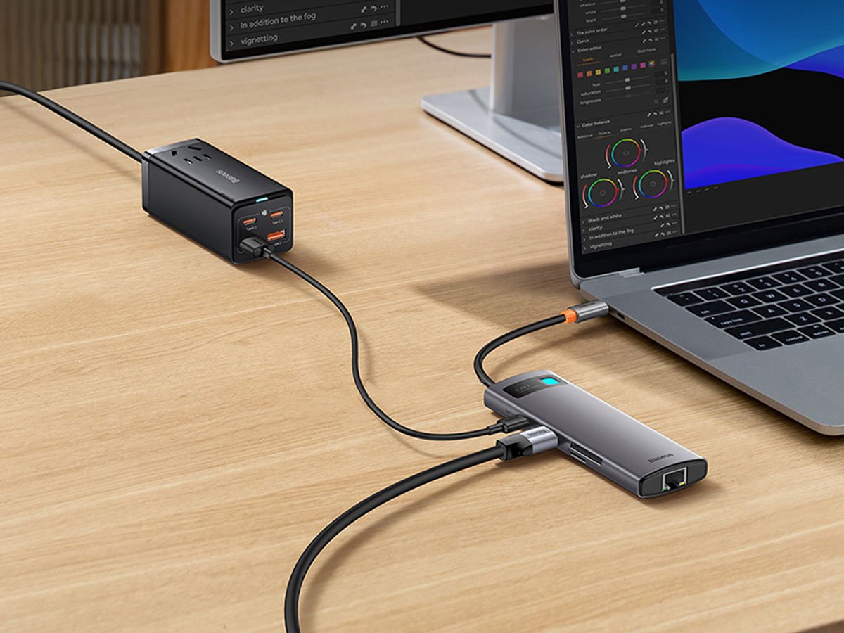 Baseus StarJoy 8-Port HUB C toHDMI,3*USB3.0,PD,RJ45,SD/TF