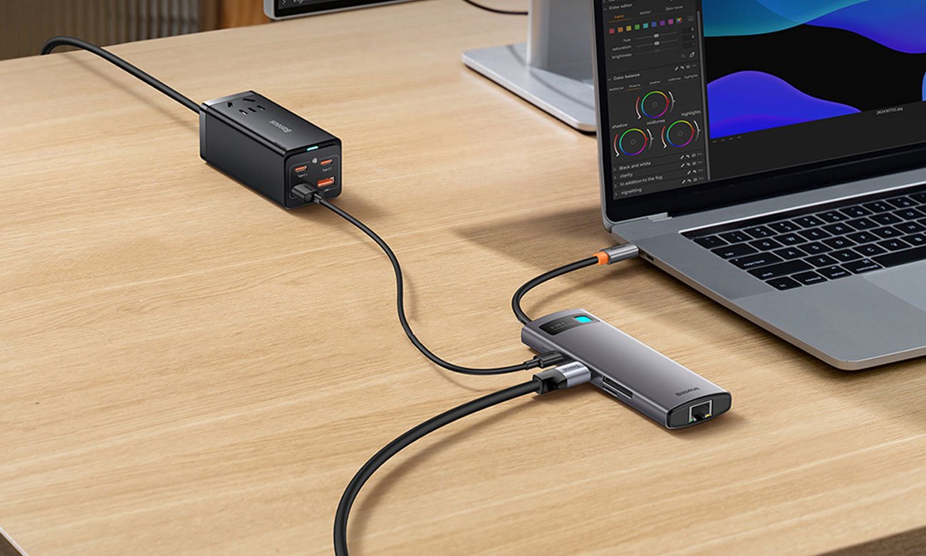 Baseus StarJoy 8-Port HUB C toHDMI,3*USB3.0,PD,RJ45,SD/TF