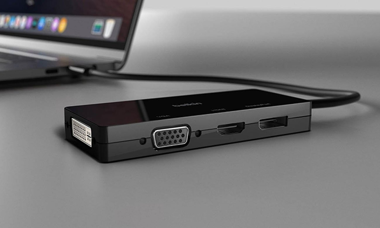 Belkin Przejściówka video USB-C na HDMI, VGA, DisplayPort