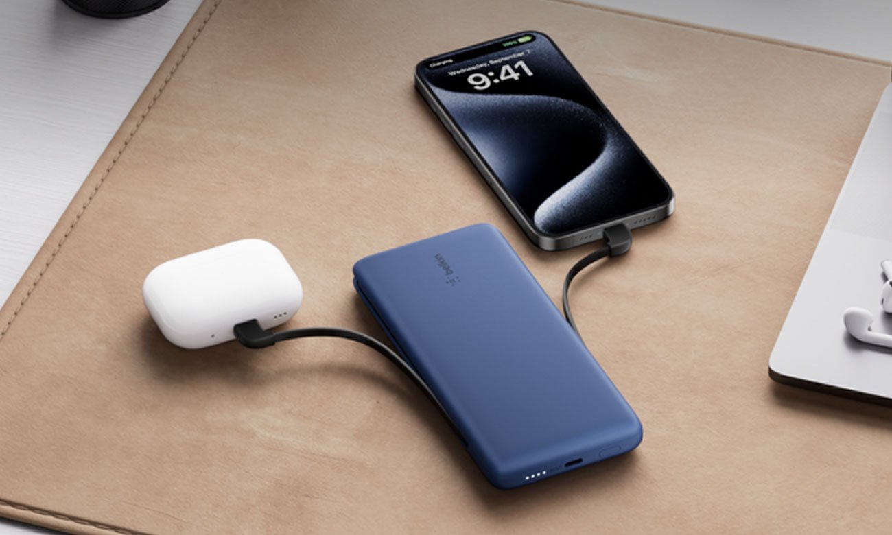 Powerbank Belkin 10000mAh z kablem USB-C wygląd