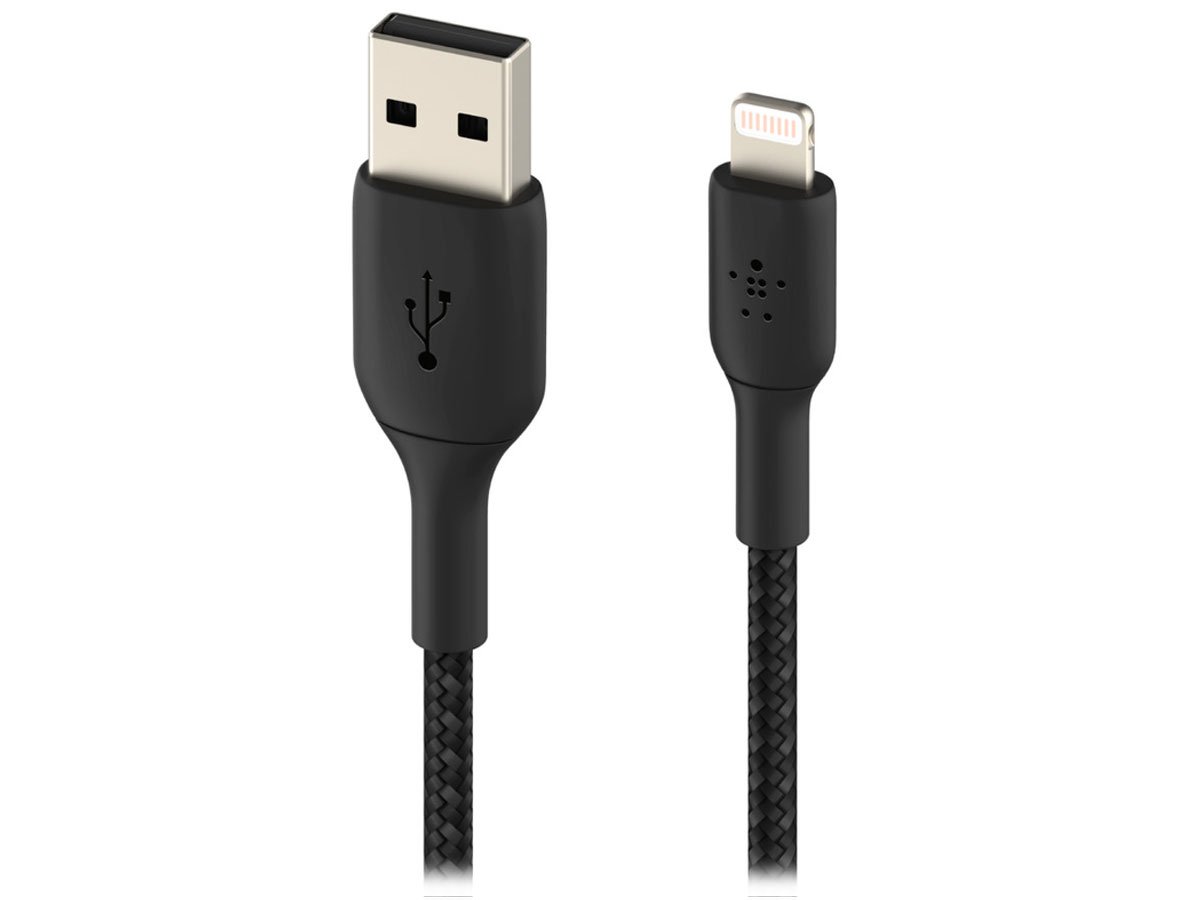 Belkin Kabel USB-A na Lightning, w oplocie, 0,15m, czarny