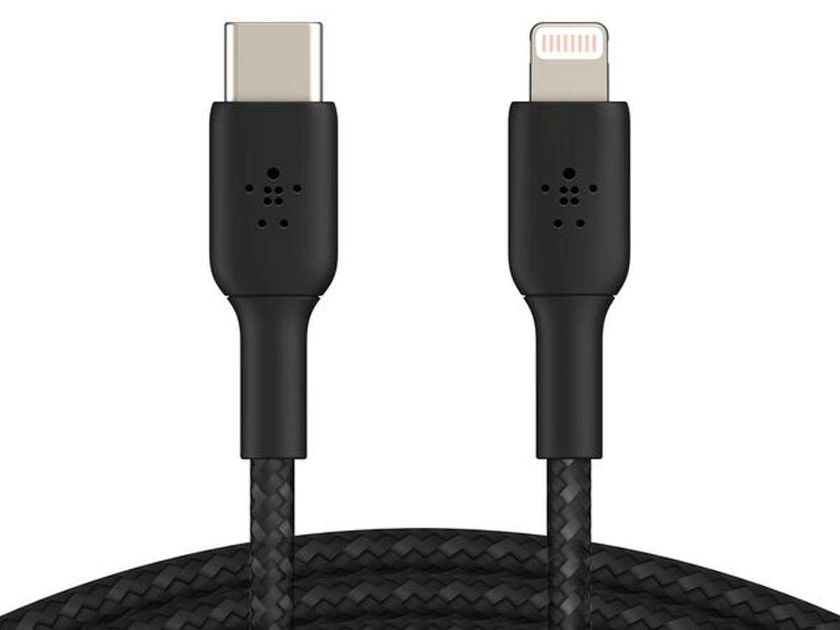 Kabel Belkin USB-C na Lightning w oplocie 2 m Czarny - Widok ogólny