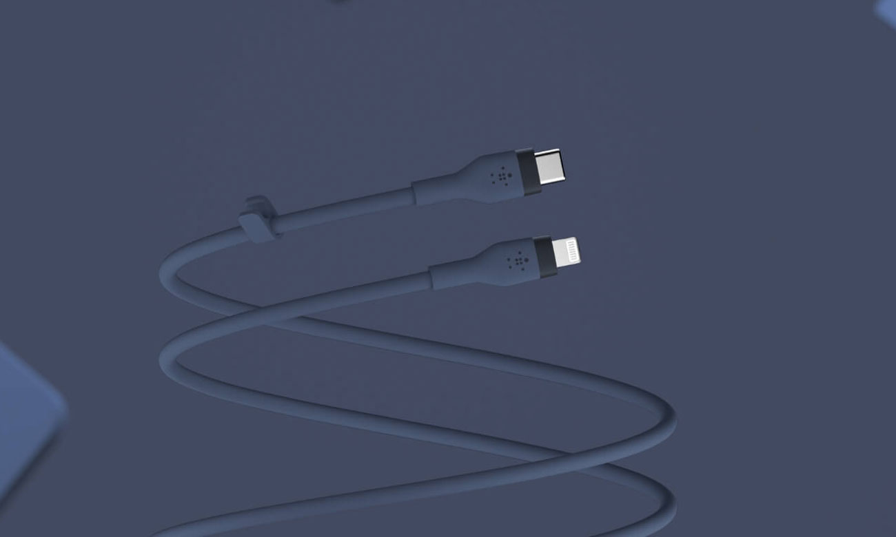 Kabel Belkin USB-C - Lightning Silicone 1m Blue