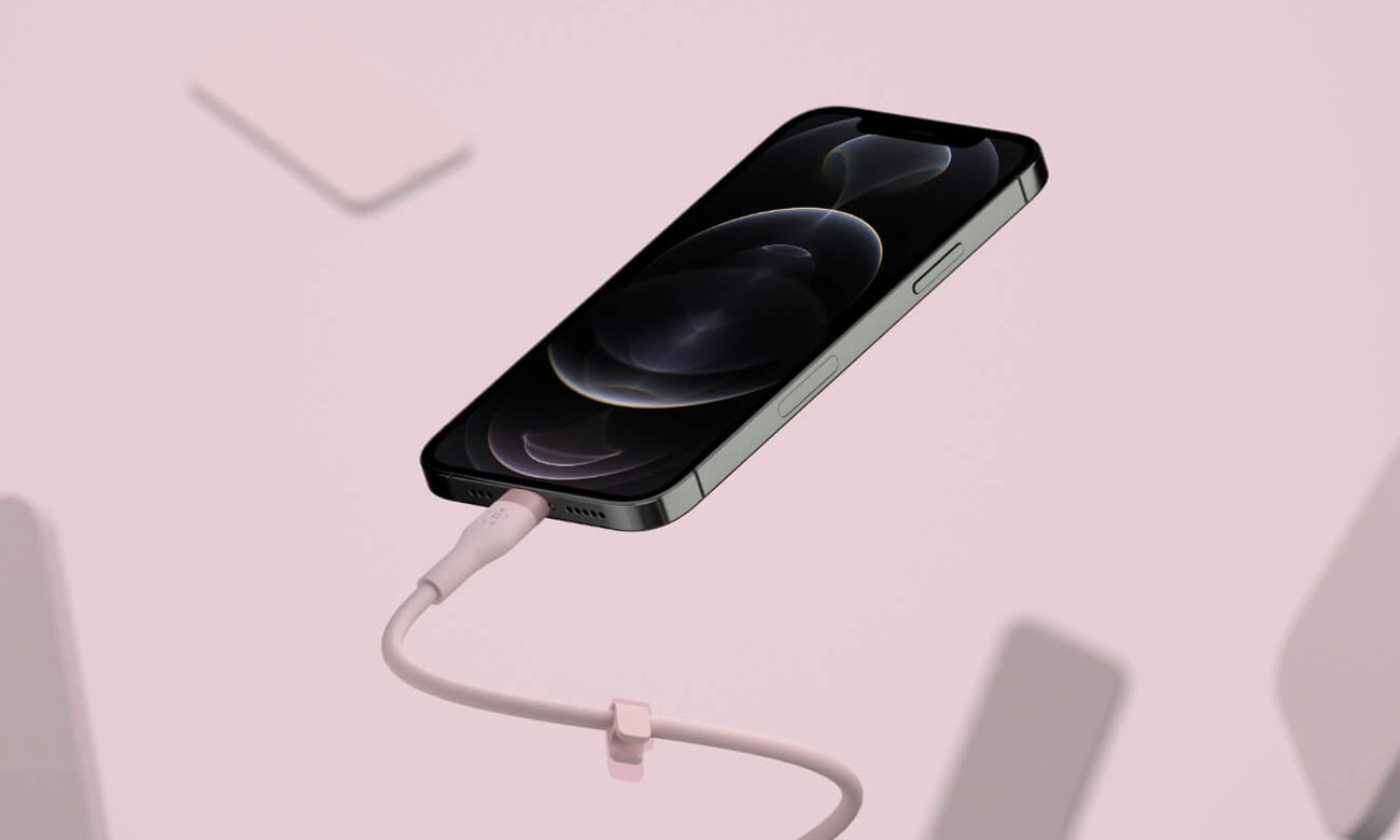 Kabel Belkin USB-C - Lightning Silicone 1m Pink