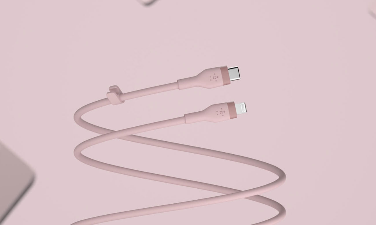 Kabel Belkin USB-C - Lightning Silicone 1m White