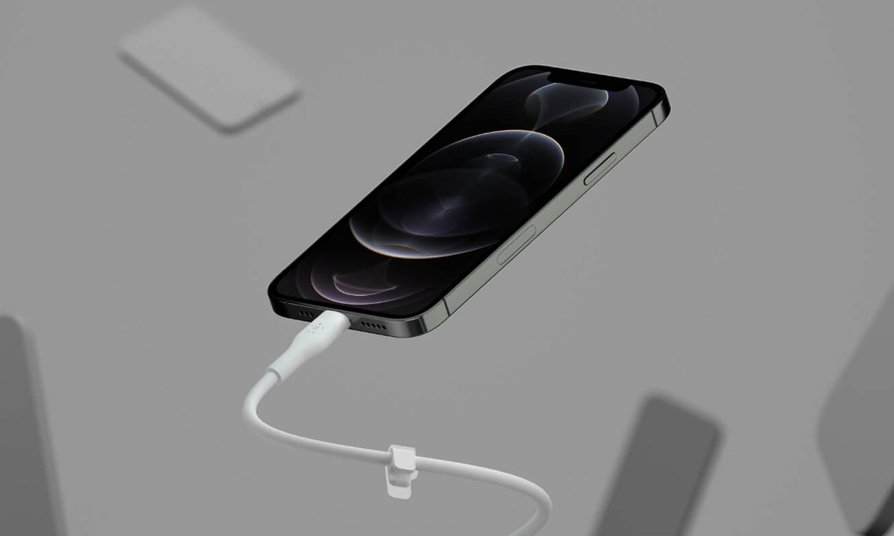 Kabel Belkin USB-C - Lightning Silicone 3m White
