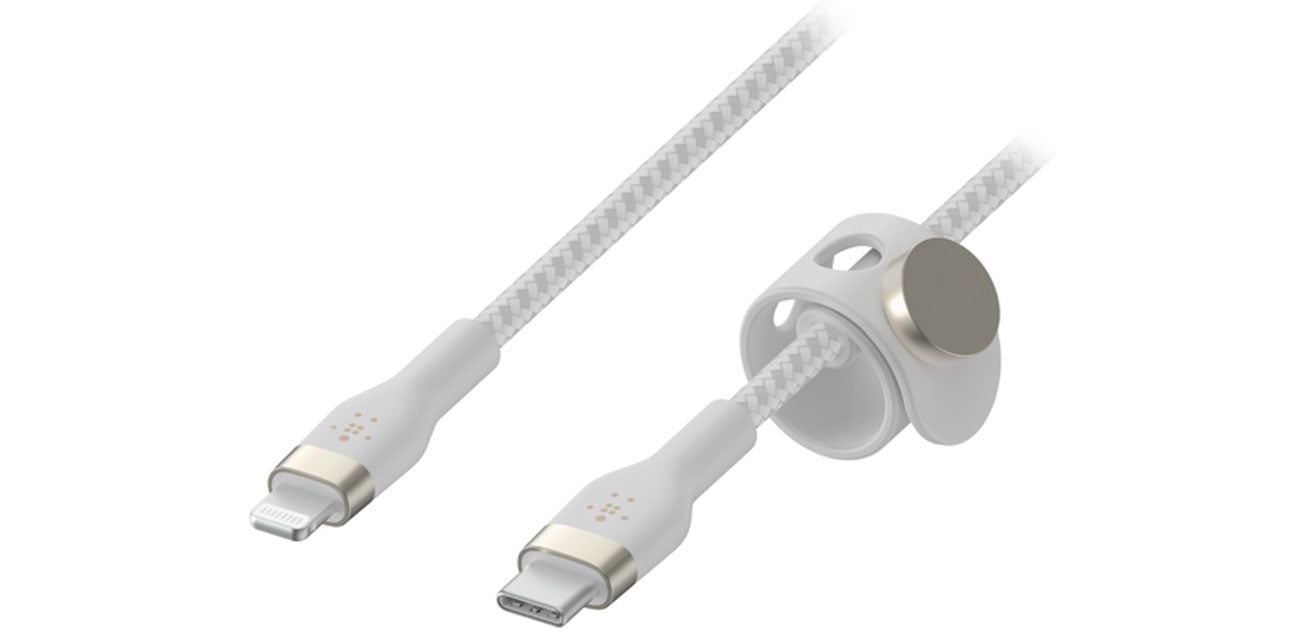 Kabel Belkin USB-C - LTG Braided Silicone 2m White