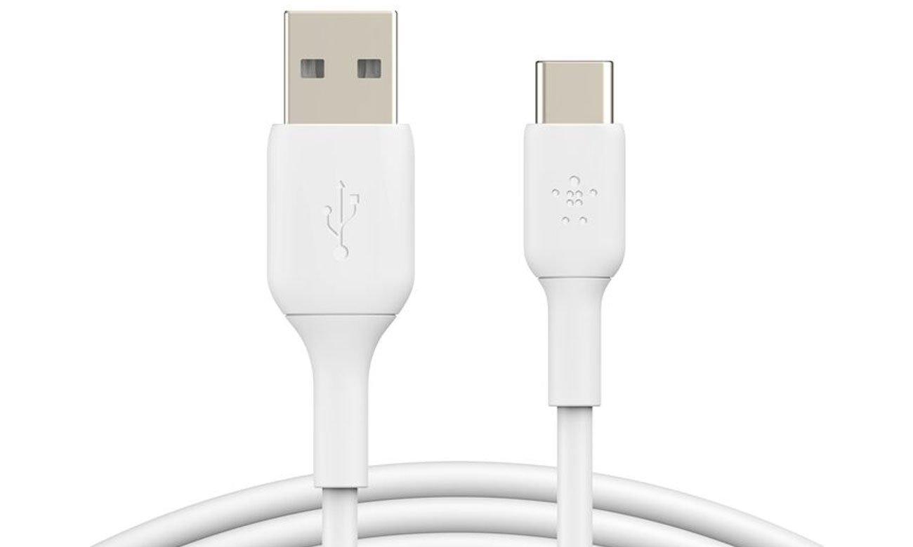 Kabel Belkin USB-A na USB-C 1 m Biały - Widok ogólny