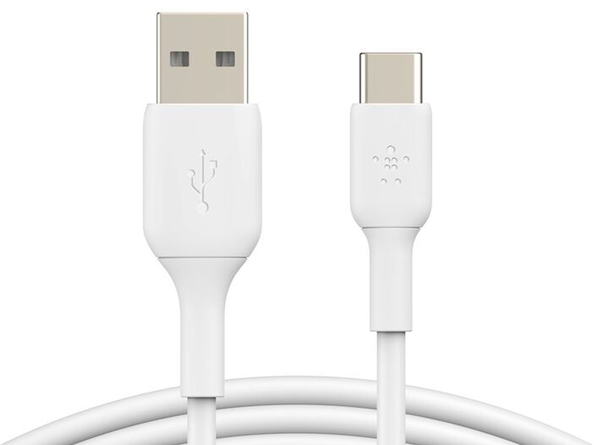Kabel Belkin USB-A na USB-C 1 m Biały - Widok ogólny