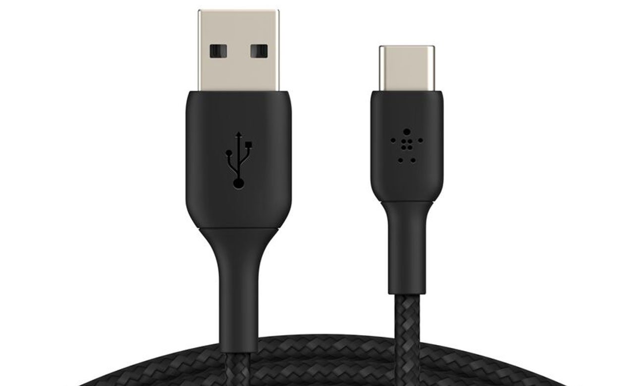 Kabel Belkin USB-A na USB-C w oplocie 12m Czarny - Widok ogólny
