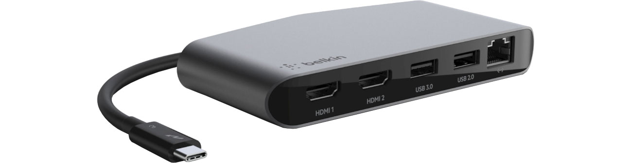Belkin Adapter USB-C (HDMI, RJ-45, USB, Czytnik SD)