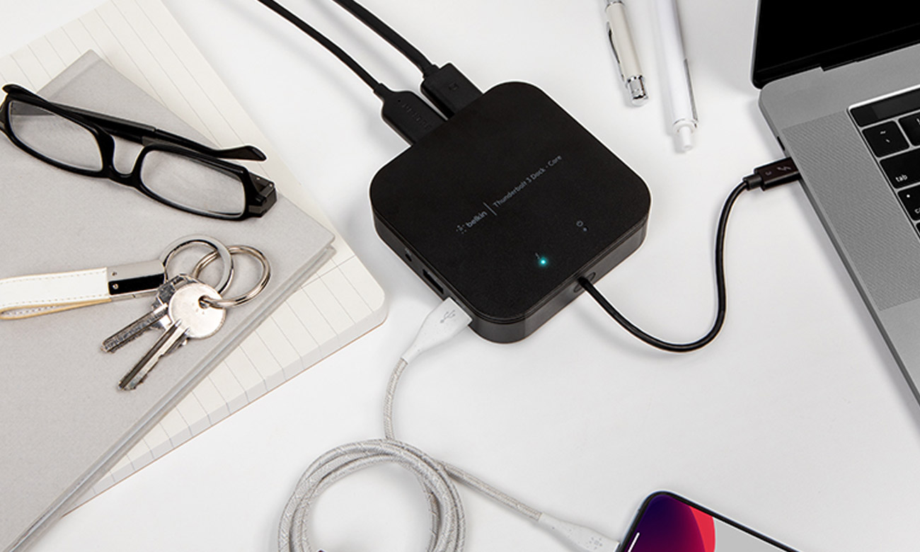 Belkin Thunderbolt 3 Dock Series 2 podłączone akcesoria