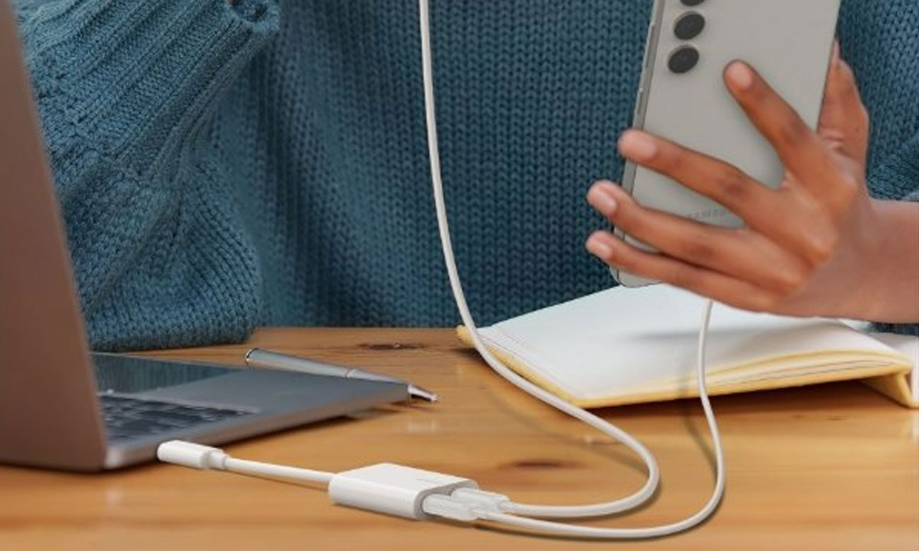 Belkin Adapter 2/USB-C do audio i ładowania PD 60W, biały