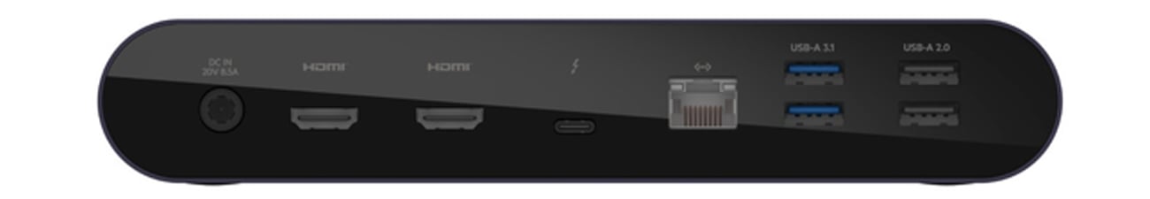 Belkin Thunderbolt 4 Pro Dock widoczne porty