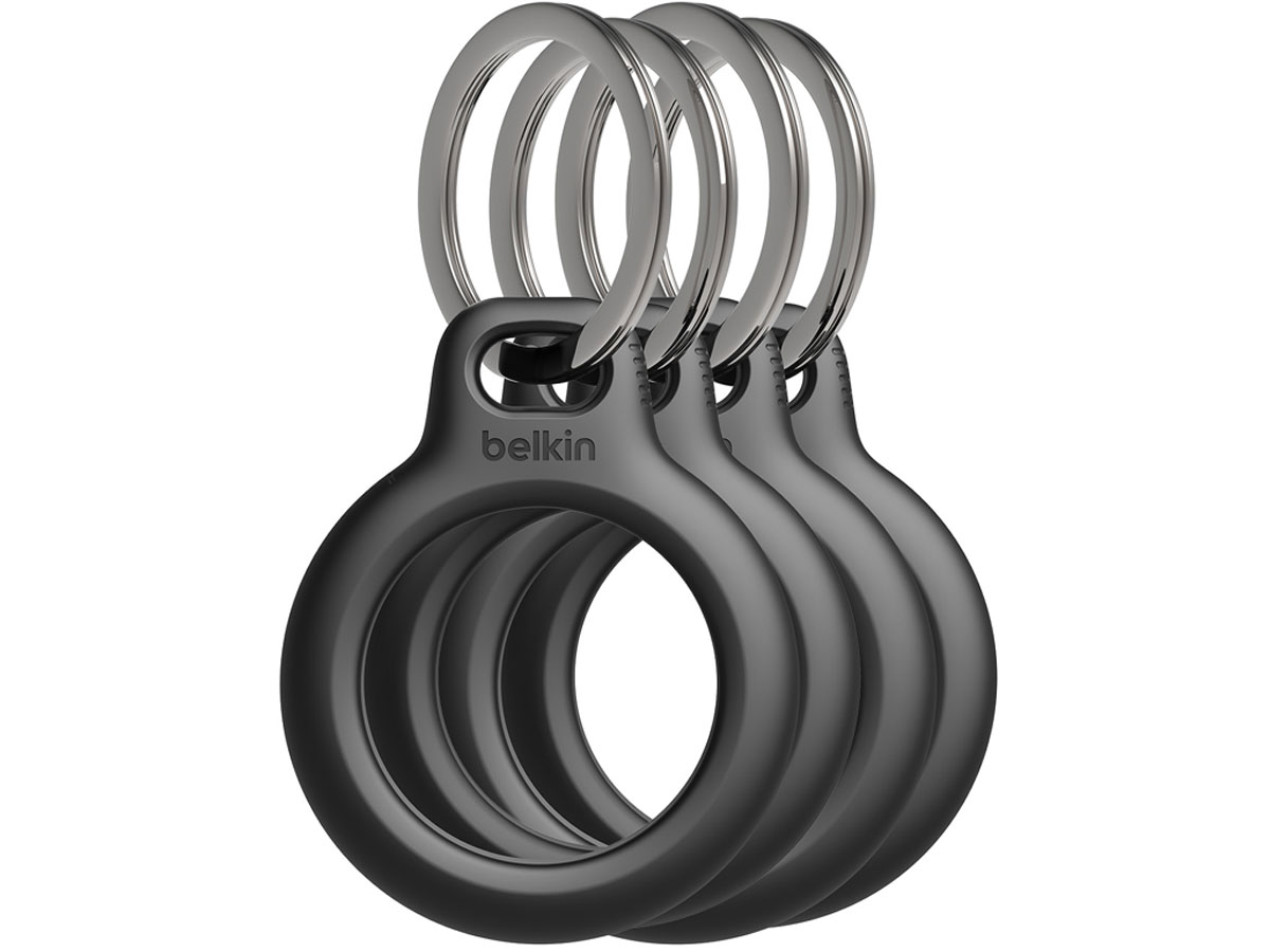 Etui Belkin na AirTag z kółkiem do kluczy, czarne, 4 szt.