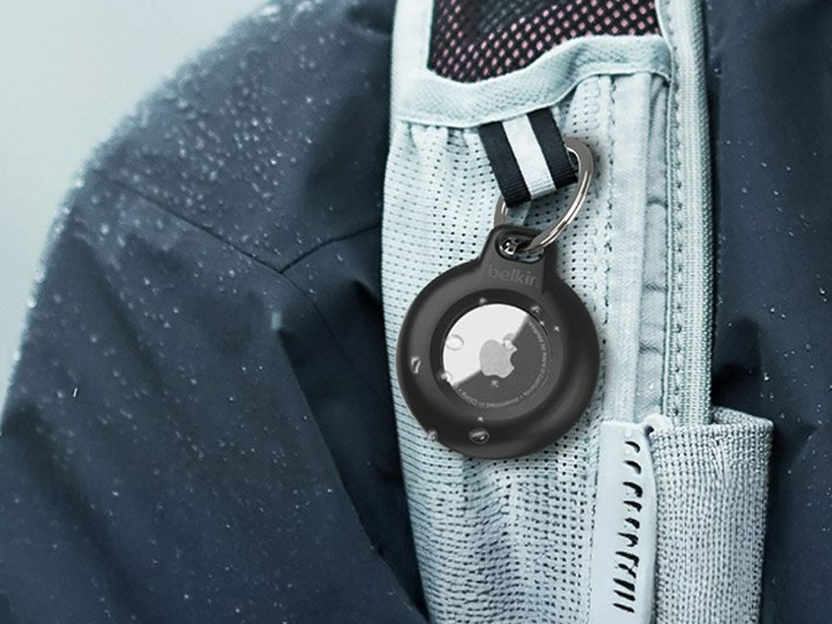 Belkin Etui na AirTag z kółkiem do kluczy, wodoodporne, czarne