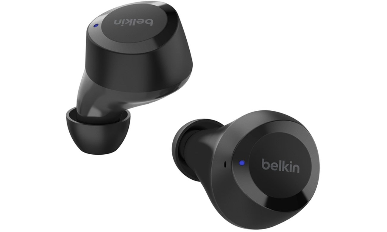 Słuchawki bezprzewodowe Belkin SoundForm Bolt Czarne - Widok lewej i prawej słuchawki