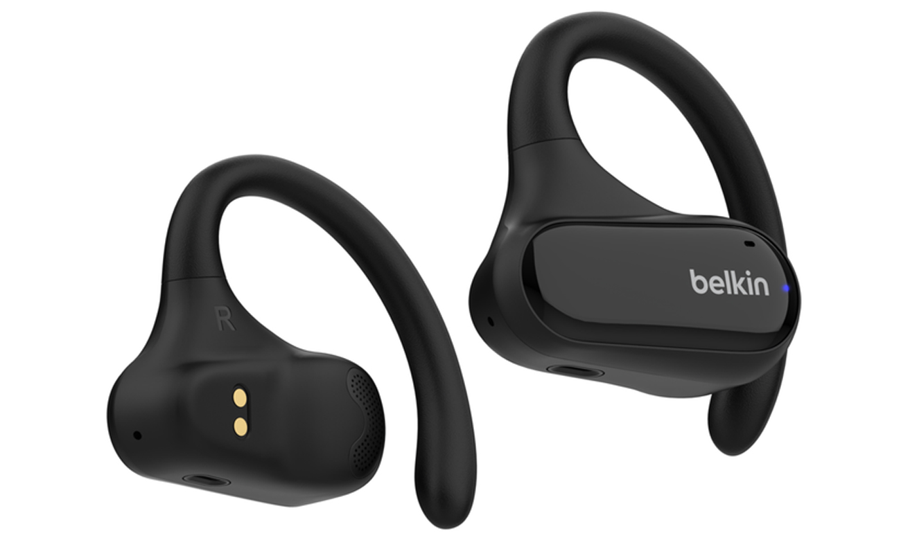 Słuchawki bezprzewodowe Belkin SoundForm ClearFit Czarne - Widok lewej i prawej słuchawki