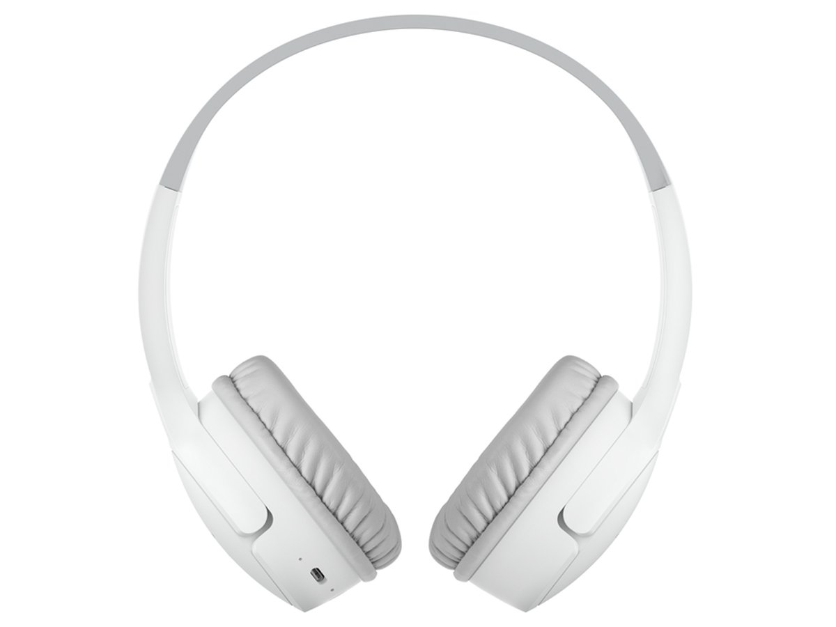 Słuchawki bezprzewodowe Belkin SoundForm Mini v3 Kids Białe - Widok od przodu
