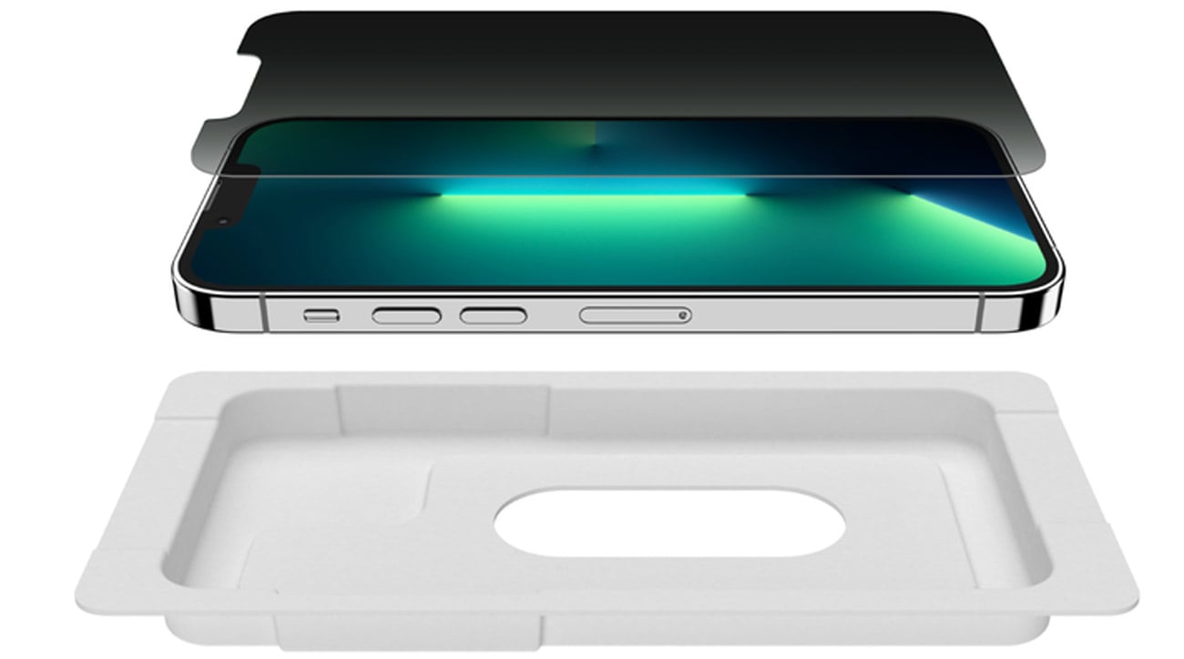 Belkin Tempered Privacy Glass Anti-Microbial taca Easy Align