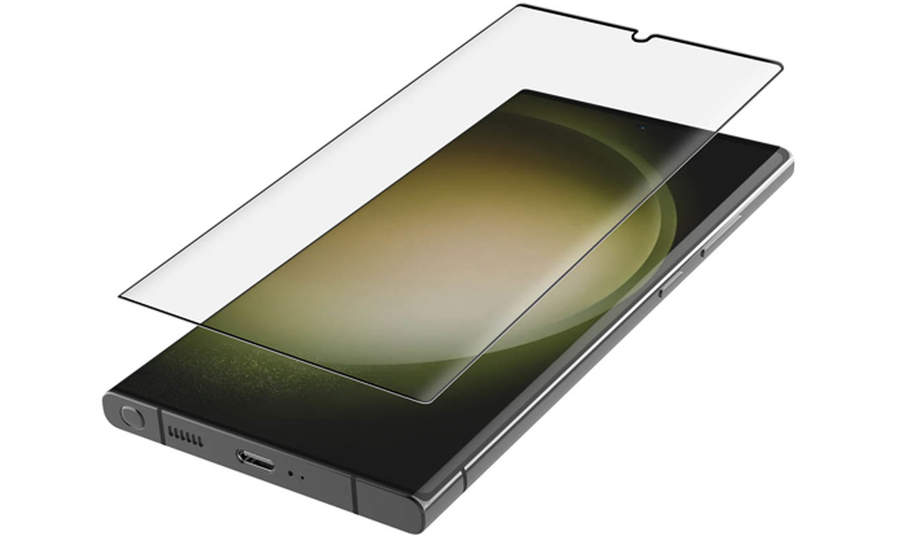 Belkin Szkło na Samsung S23 Ultra, TrueClear Curve, z filtrem światła niebieskiego
